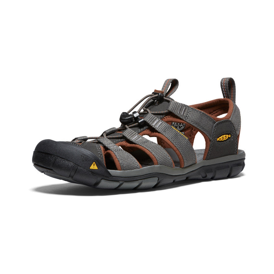 Grey Brown Men Keen Clearwater CNX Sandals | PXF8752NZ