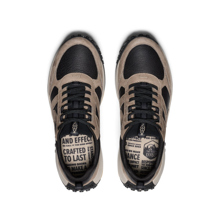 Grey Brown Men Keen KS86 Leather Sneakers | NEX2819KM