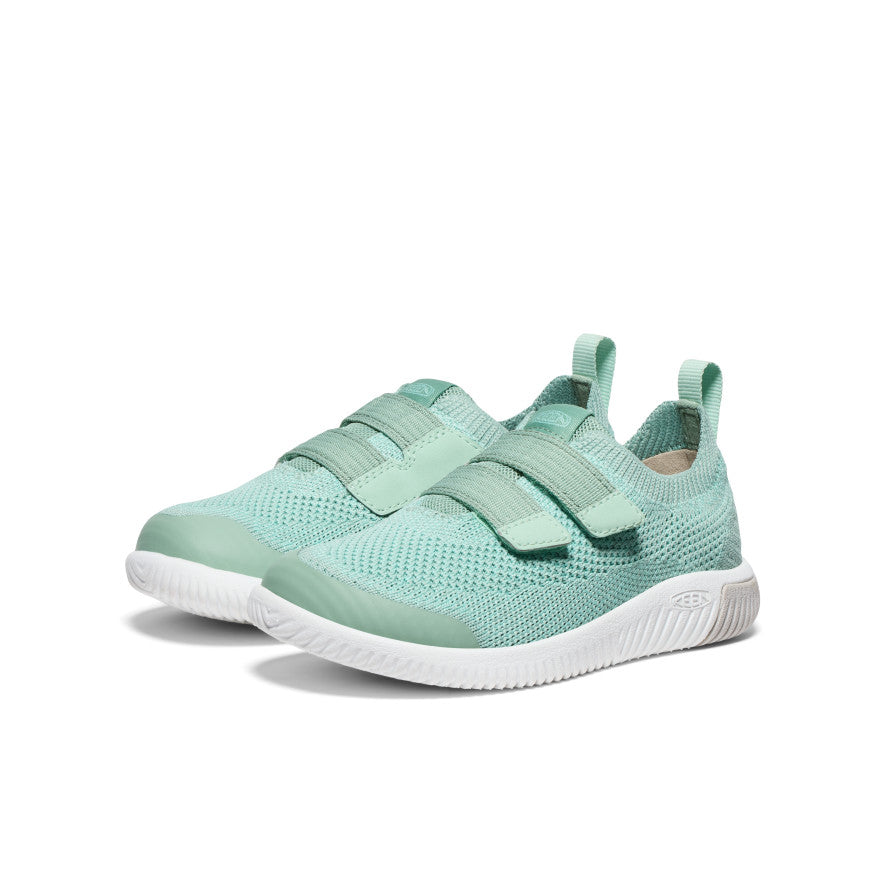 Grey Green Kids' Keen KNX Knit Double Strap Sneakers | NOP516RN