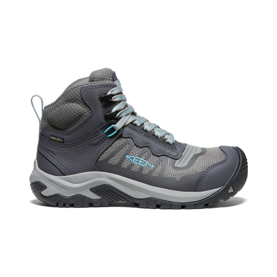 Grey Women Keen Reno Waterproof Mid Work Boots | OVJ1528EB