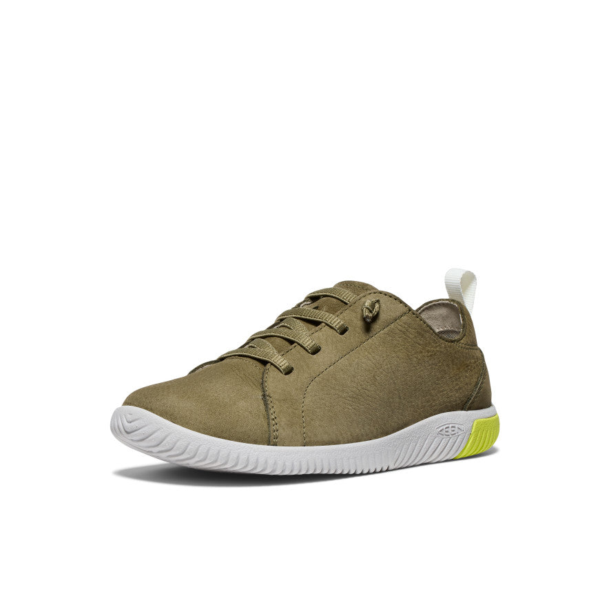 Olive Big Kids' Keen KNX Leather Sneakers | YAN683QU