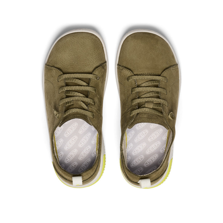 Olive Big Kids' Keen KNX Leather Sneakers | YAN683QU