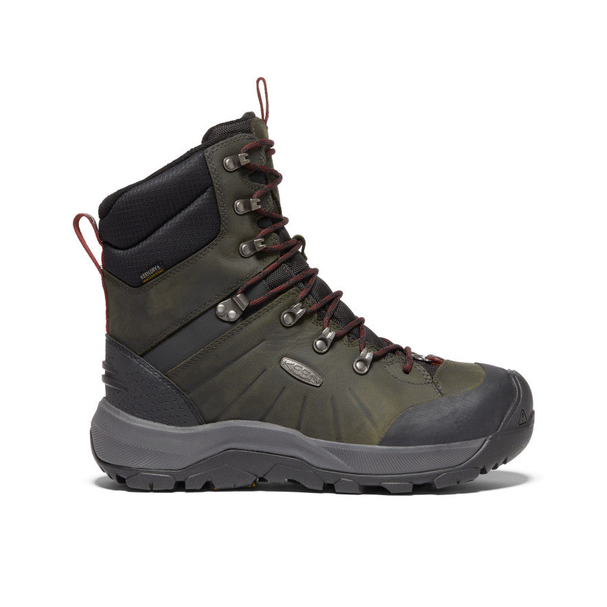 Olive Red Men Keen Revel IV High Polar Waterproof Work Boots | WFO781FD