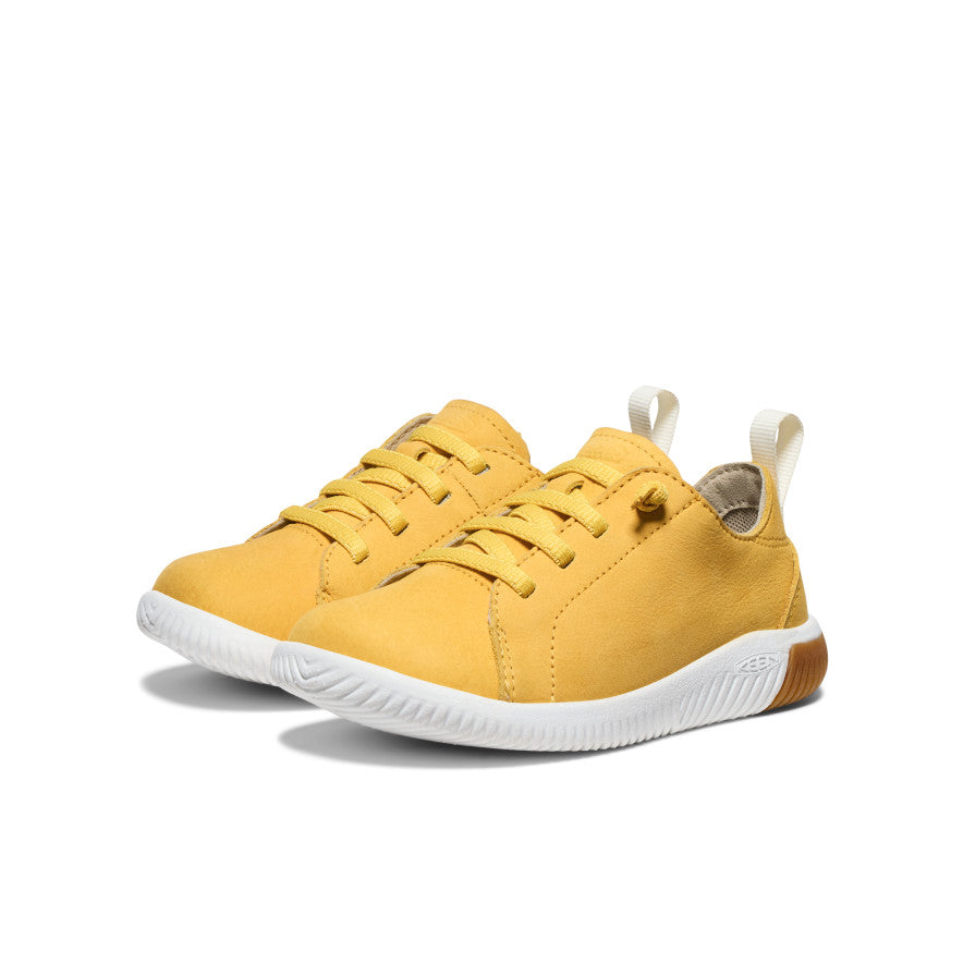 Yellow White Kids' Keen KNX Leather Sneakers | TOP2567PC