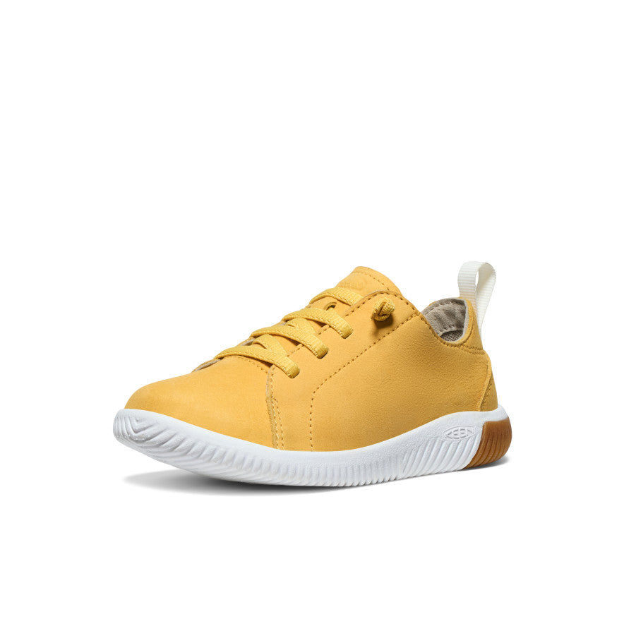 Yellow White Kids' Keen KNX Leather Sneakers | TOP2567PC